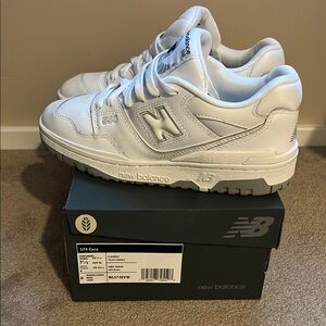 New Balance White and Gray Women's 550s